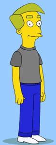 Steve Bryant as a Simpson's character.